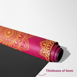 Yoga Mat Natural Rubber 72 inch x 27 inch X 6MM ,Zen Serenity