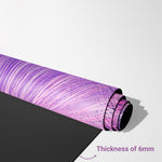 Yoga Mat Natural Rubber 72 inch x 27 inch X 6MM ,Splash Of Radiance