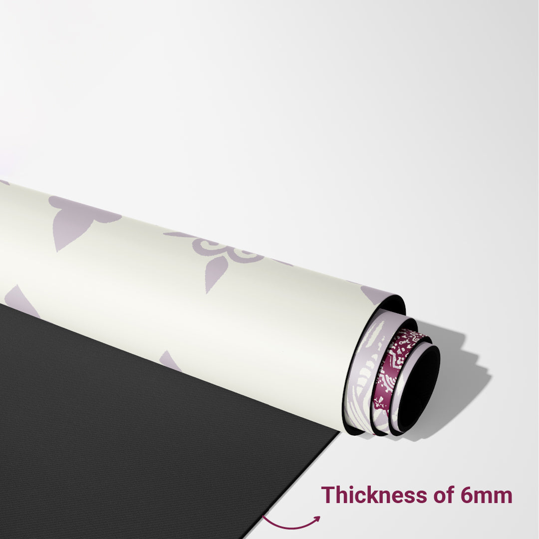 Yoga Mat Natural Rubber 72 inch x 27 inch X 6MM , Midnight Nirvana