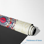 Yoga Mat Natural Rubber 72 inch x 27 inch X 6MM ,Vintage Tribe