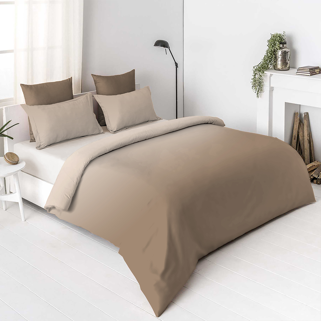 OMBRE 100% Cotton King Size Bedsheet, 250 TC, CEDOR WOOD.