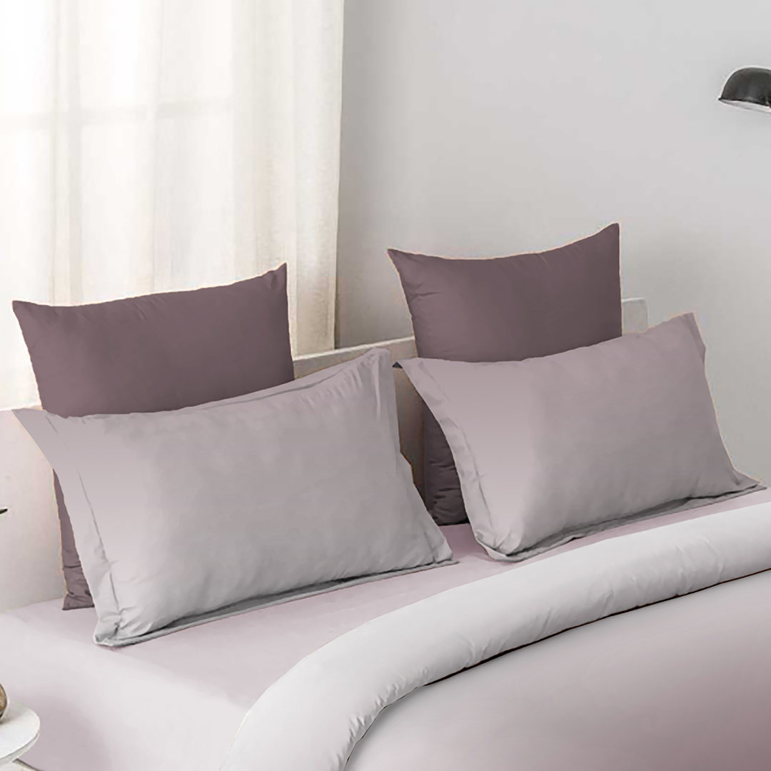 OMBRE 100% Cotton King Size Bedsheet, 250 TC, PURPLE HAZE.