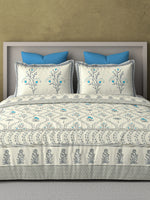 PARISU 100% Cotton KING Size Bedsheet, 200 TC. MULTICOLOR