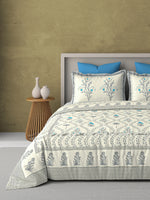 PARISU 100% Cotton KING Size Bedsheet, 200 TC. MULTICOLOR