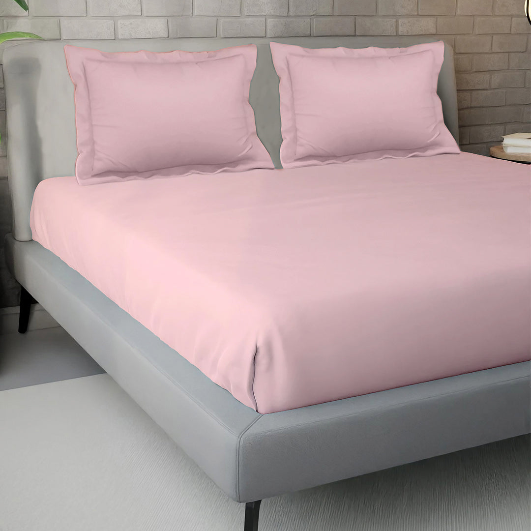 PASTELS 100% Cotton KING Size Bedsheet, 300 TC, CAMEO ROSE