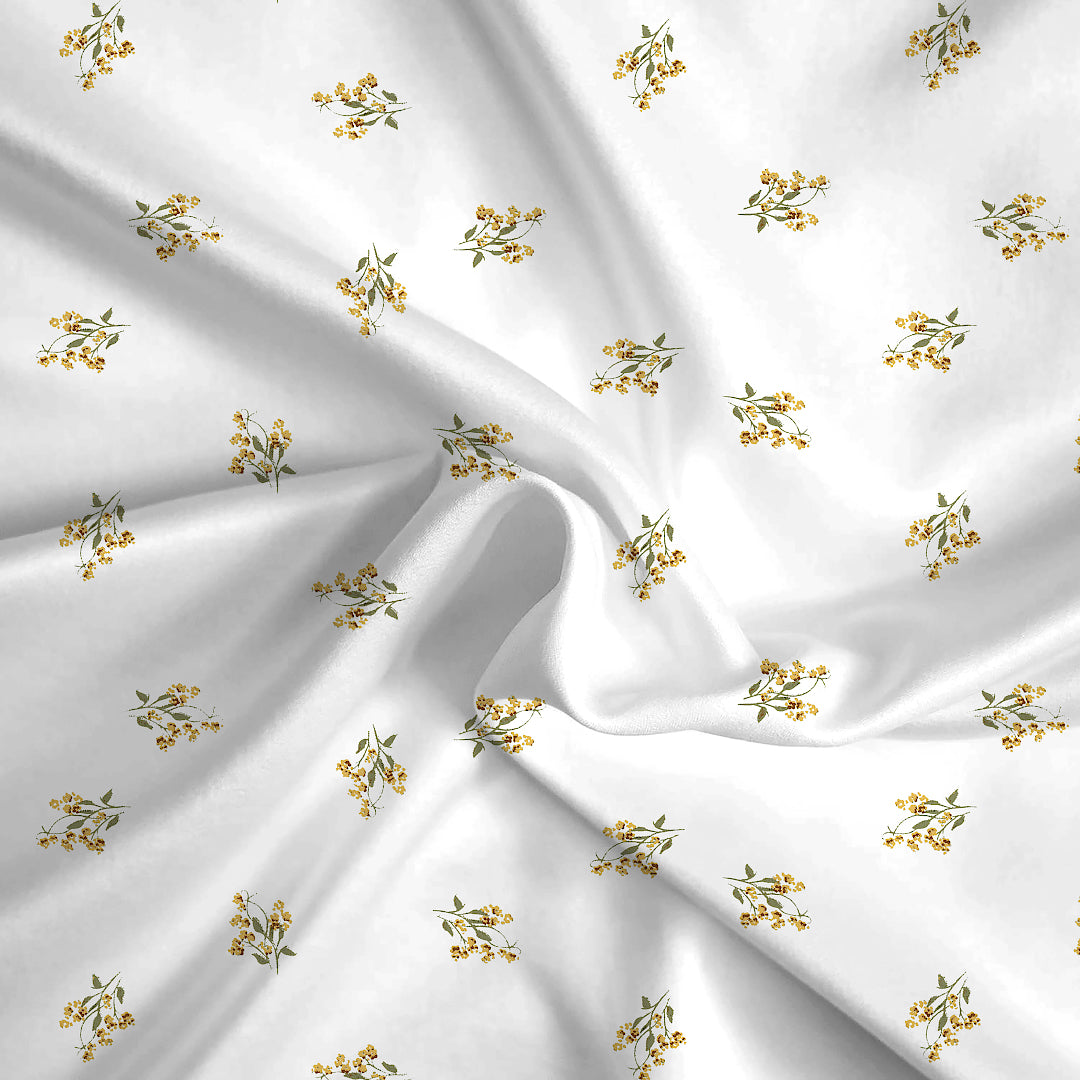 AURA 100% Cotton CVC King Size Bedsheet, 800 TC, ABSOULTE WHITE 01