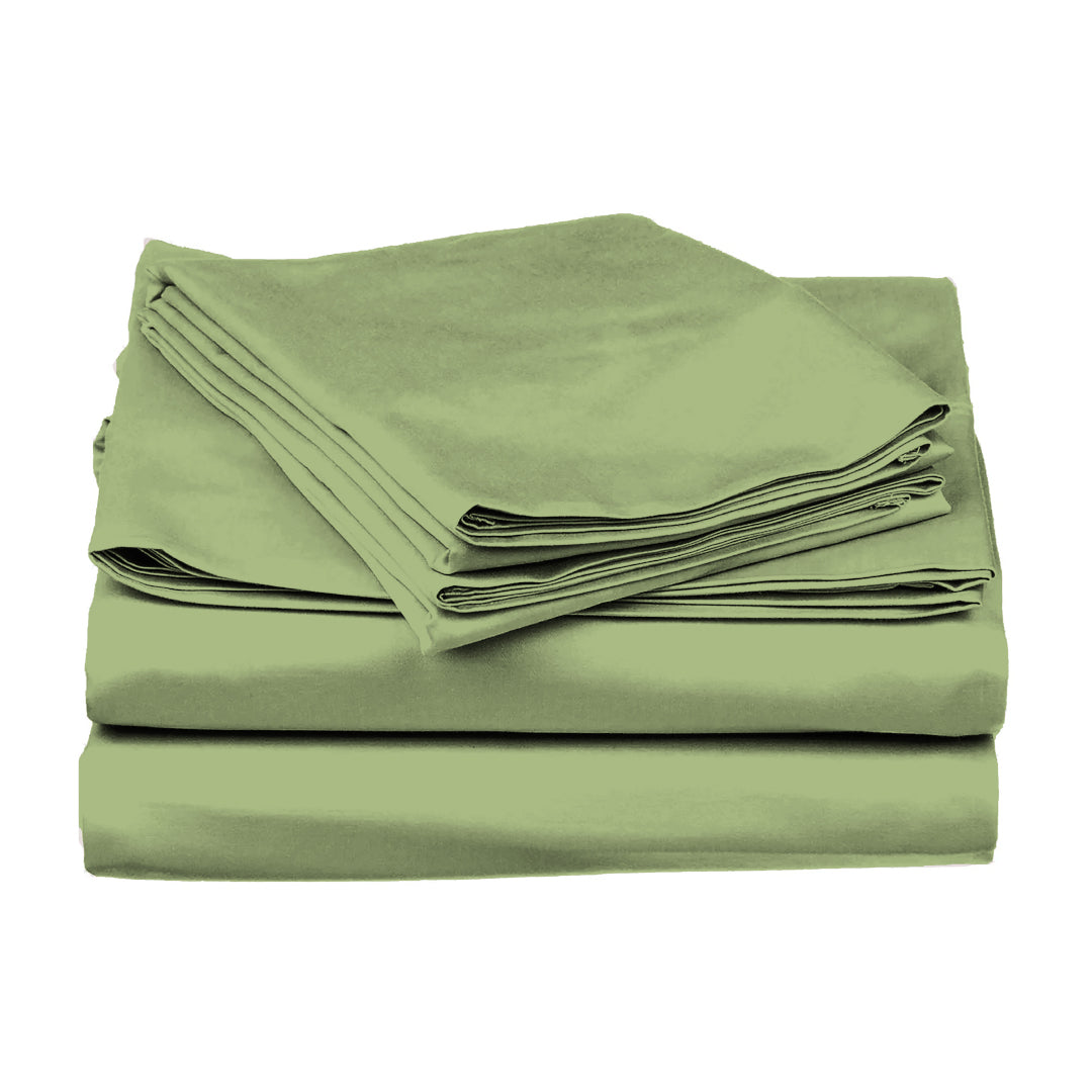 PASTELS 100% Cotton KING Size Bedsheet, 300 TC,AQUA GREEN