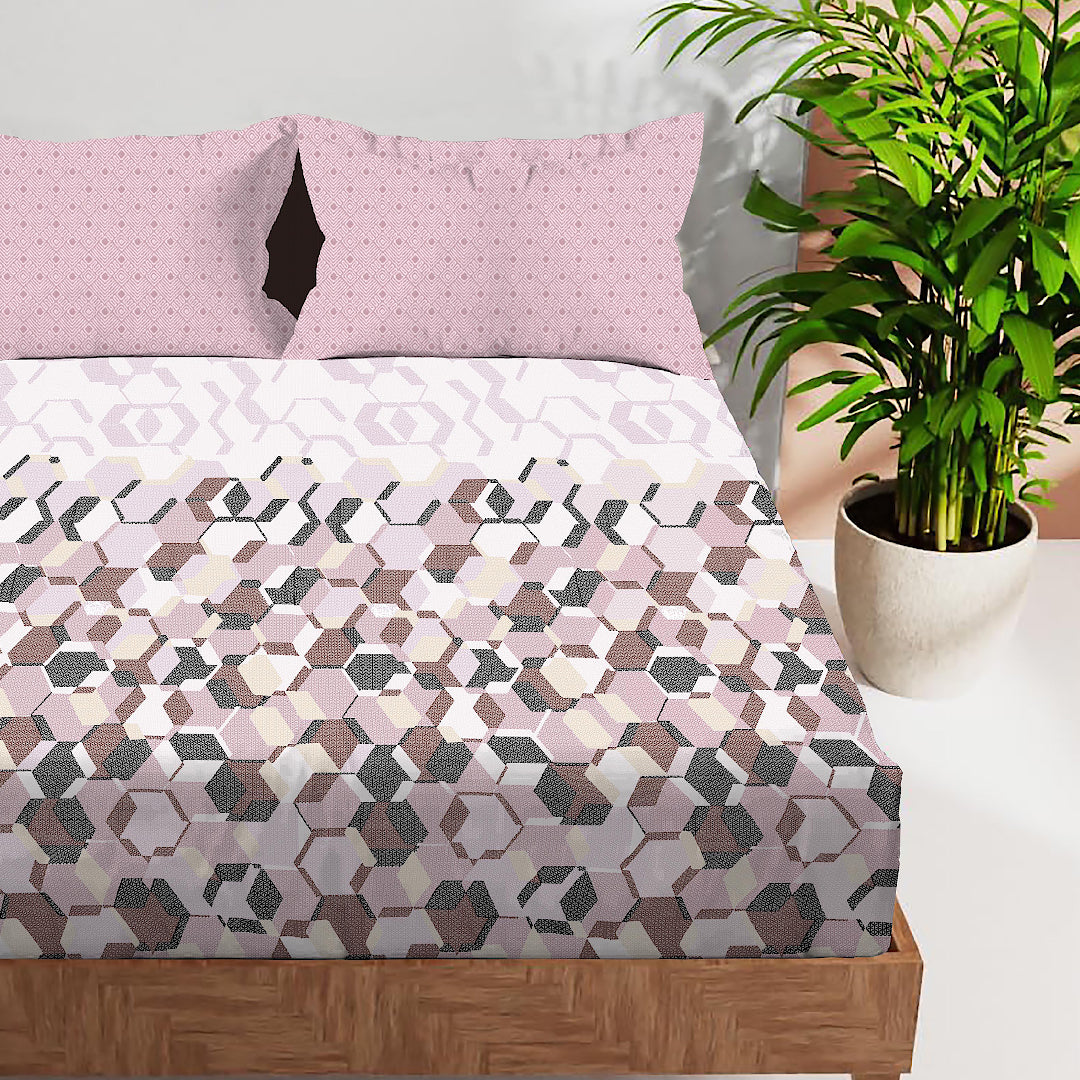 JAZZ CROWN 100% Cotton KING Size Bedsheet, 180TC MULTI COLOR.