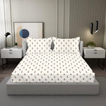 IMPERIAL 100% Cotton King Size Bedsheet, 300 TC, WHITE FLORAL 1