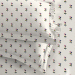 IMPERIAL 100% Cotton King Size Bedsheet, 300 TC, WHITE FLORAL 1