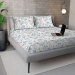 IMPERIAL 100% Cotton Queen Size Bedsheet, 180 TC, Grey