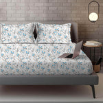 IMPERIAL 100% Cotton Queen Size Bedsheet, 180 TC, Grey