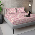 IMPERIAL 100% Cotton Queen Size Bedsheet, 180 TC, Rust