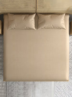 TEXTURE 100% Cotton King Size Bedsheet, 250 TC, BEIGE.