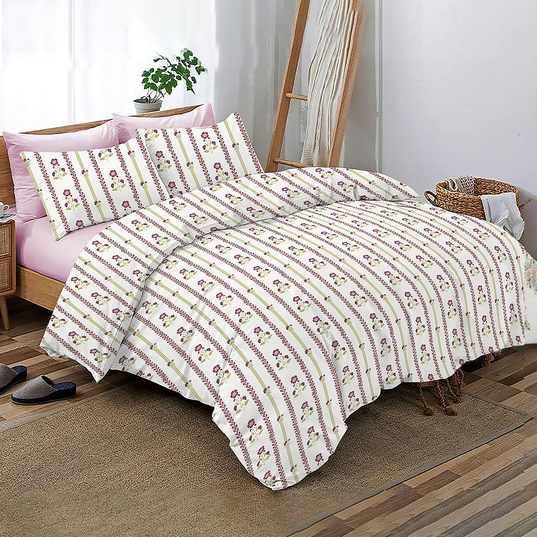 JAZZ 100% Cotton Queen Size Bedsheet, 160 TC, MAGENTA