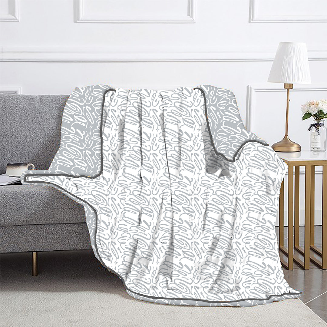 Comfy Cotton Single Size Reversible AC Blanket / Dohar - GREY