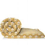 Comfy Cotton Single Size Reversible AC Blanket / Dohar - YELLOW